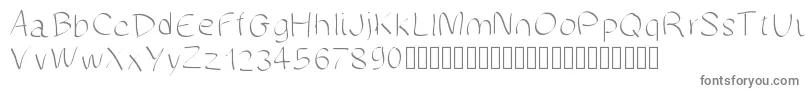 Czcionka Manuscrite – szare czcionki