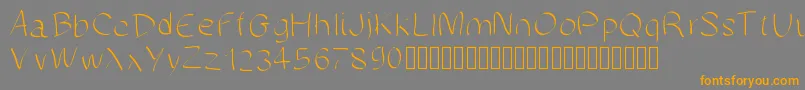 Manuscrite Font – Orange Fonts on Gray Background