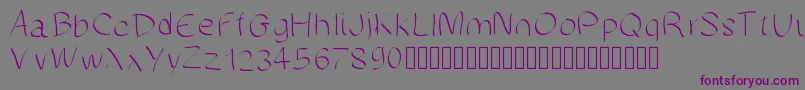 Manuscrite Font – Purple Fonts on Gray Background