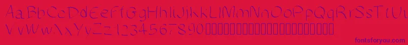Manuscrite Font – Purple Fonts on Red Background