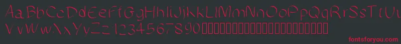 Manuscrite Font – Red Fonts on Black Background