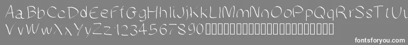 Manuscrite Font – White Fonts on Gray Background