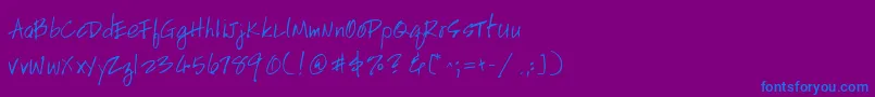 fuente HandscriptleftyItalic – Fuentes Azules Sobre Fondo Morado