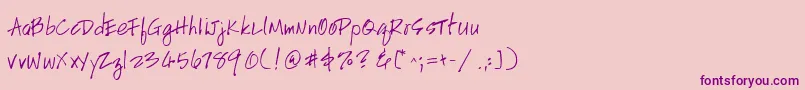 More about HandscriptleftyItalic Font HandscriptleftyItalic Font – Purple Fonts on Pink Background