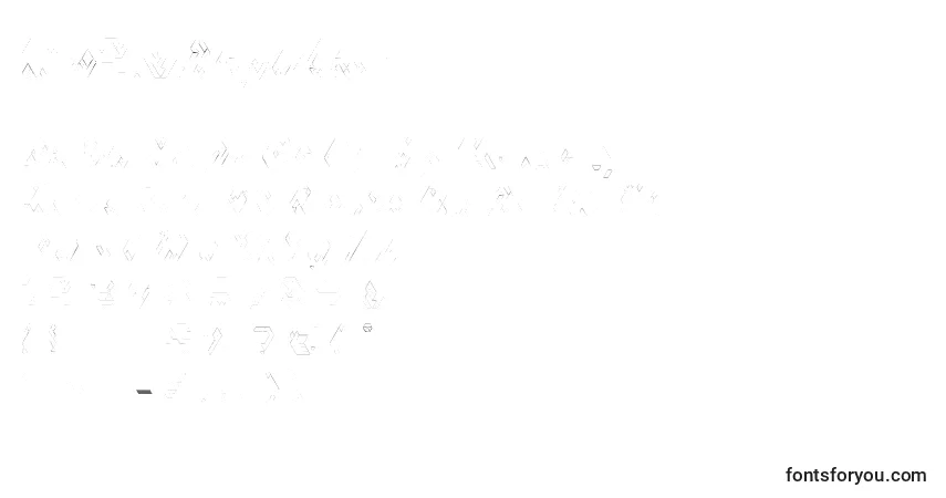 Schriftart Iso2.0Regular (39719) – Alphabet, Zahlen, spezielle Symbole