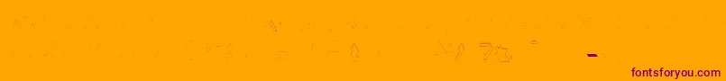 Fonte Iso2.0Regular – fontes roxas em um fundo laranja