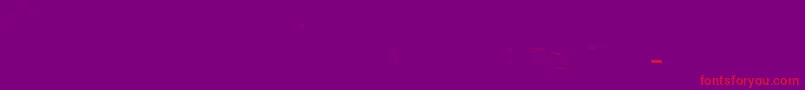 Iso2.0Regular-Schriftart – Rote Schriften auf violettem Hintergrund