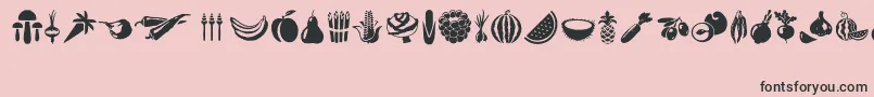 More about Vegetables Font Vegetables Font – Black Fonts on Pink Background