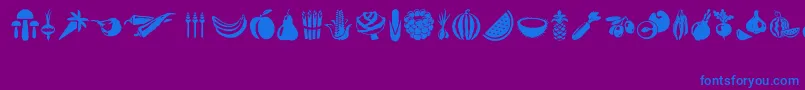 More about Vegetables Font Vegetables Font – Blue Fonts on Purple Background