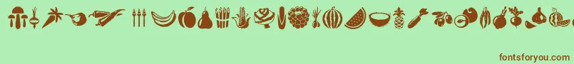 More about Vegetables Font Vegetables Font – Brown Fonts on Green Background