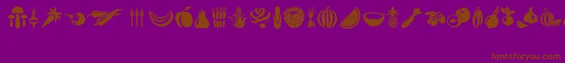 En savoir plus sur la police Vegetables Police Vegetables – polices brunes sur fond violet
