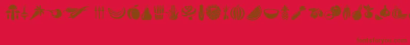 More about Vegetables Font Vegetables Font – Brown Fonts on Red Background