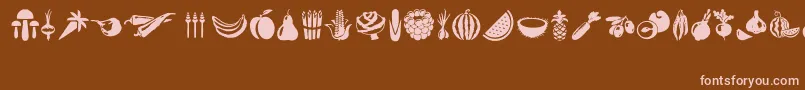 More about Vegetables Font Vegetables Font – Pink Fonts on Brown Background