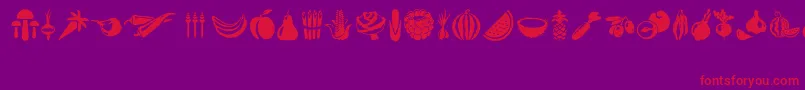 Подробнее о шрифте Vegetables Шрифт Vegetables – красные шрифты на фиолетовом фоне