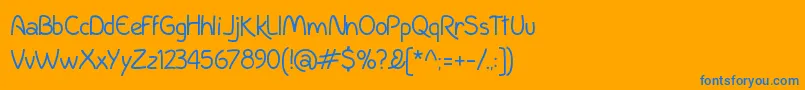 IncolhuaL Font – Blue Fonts on Orange Background