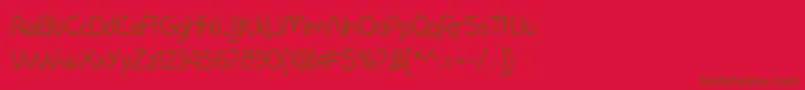 IncolhuaL-Schriftart – Braune Schriften auf rotem Hintergrund