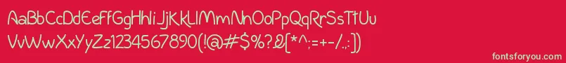 IncolhuaL Font – Green Fonts on Red Background