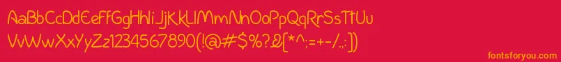 IncolhuaL Font – Orange Fonts on Red Background