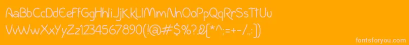 IncolhuaL Font – Pink Fonts on Orange Background