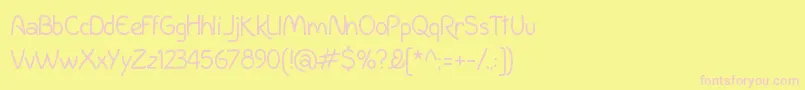 IncolhuaL-Schriftart – Rosa Schriften auf gelbem Hintergrund