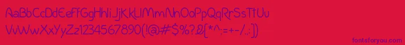 IncolhuaL Font – Purple Fonts on Red Background