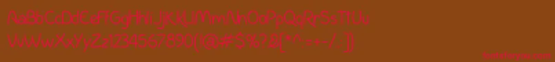 IncolhuaL Font – Red Fonts on Brown Background
