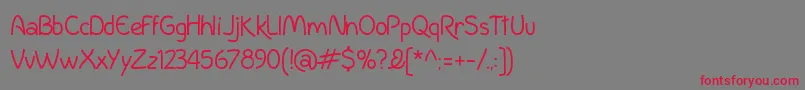 IncolhuaL Font – Red Fonts on Gray Background
