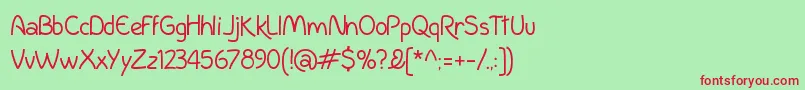 IncolhuaL Font – Red Fonts on Green Background