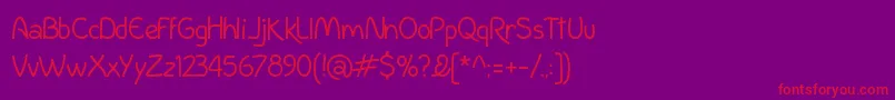 IncolhuaL-Schriftart – Rote Schriften auf violettem Hintergrund