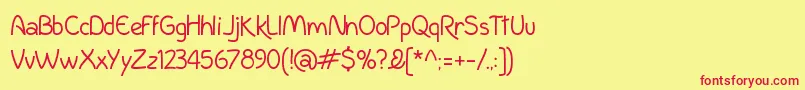 IncolhuaL Font – Red Fonts on Yellow Background