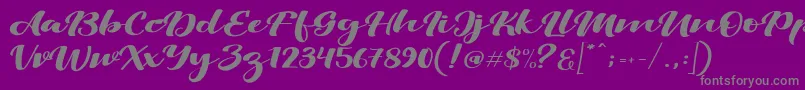 fuente ViksiScript – Fuentes Grises Sobre Fondo Morado