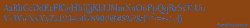 BulmerMtRegularDisplay Font – Blue Fonts on Brown Background