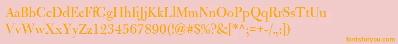 BulmerMtRegularDisplay Font – Orange Fonts on Pink Background