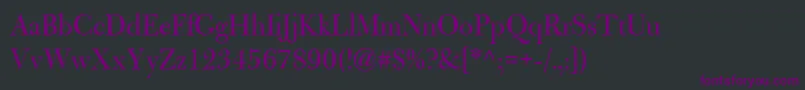 BulmerMtRegularDisplay Font – Purple Fonts on Black Background