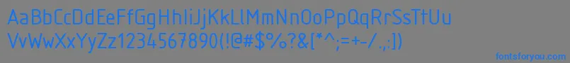 IsonormRegular Font – Blue Fonts on Gray Background