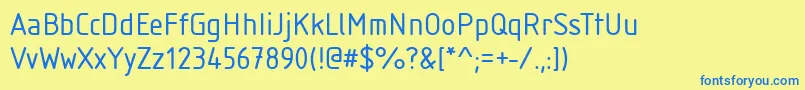 Saiba mais sobre a fonte IsonormRegular Fonte IsonormRegular – fontes azuis em um fundo amarelo