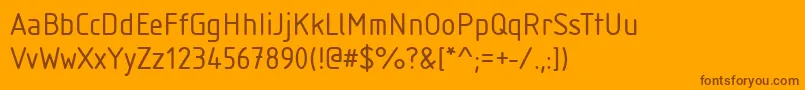IsonormRegular Font – Brown Fonts on Orange Background