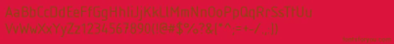 IsonormRegular Font – Brown Fonts on Red Background