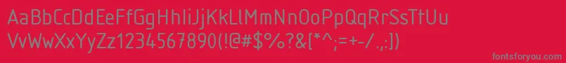 IsonormRegular Font – Gray Fonts on Red Background