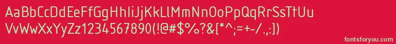 IsonormRegular Font – Green Fonts on Red Background