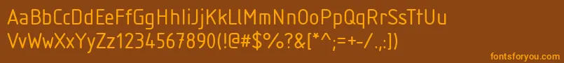 IsonormRegular Font – Orange Fonts on Brown Background