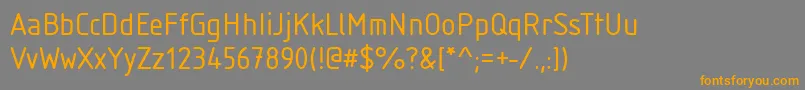 IsonormRegular Font – Orange Fonts on Gray Background