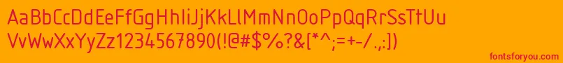 IsonormRegular Font – Red Fonts on Orange Background