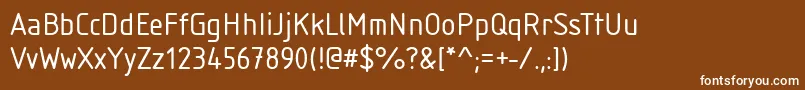 IsonormRegular Font – White Fonts on Brown Background