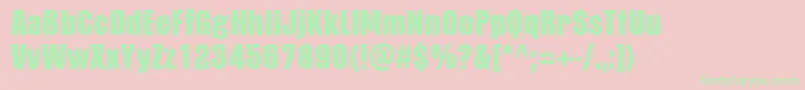 PffusionsansproBlack Font – Green Fonts on Pink Background