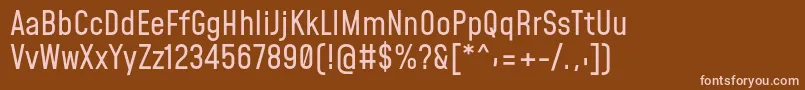Czcionka MohaveRegular – różowe czcionki na brązowym tle