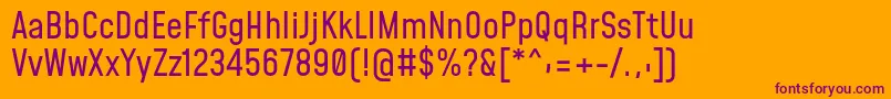 MohaveRegular Font – Purple Fonts on Orange Background