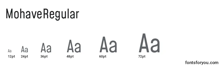 Размеры шрифта MohaveRegular