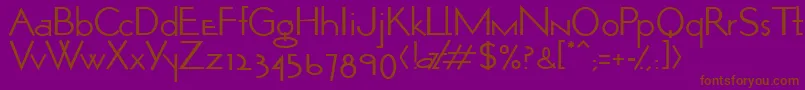 Optio Font – Brown Fonts on Purple Background