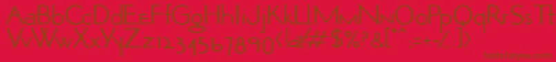 Optio Font – Brown Fonts on Red Background